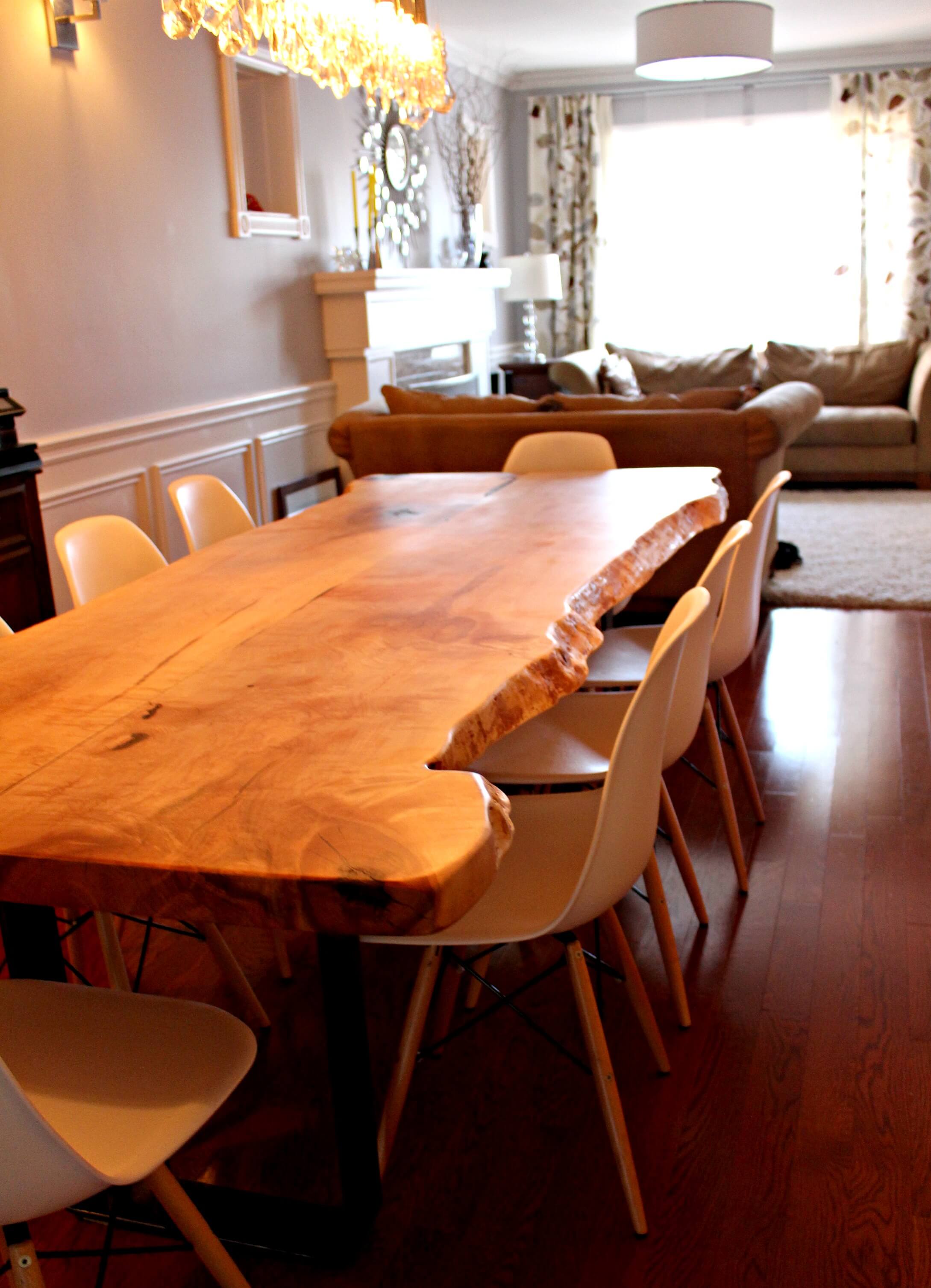 live edge maple table in toronto Living Wood Design Toronto & Muskoka Ontario Canada