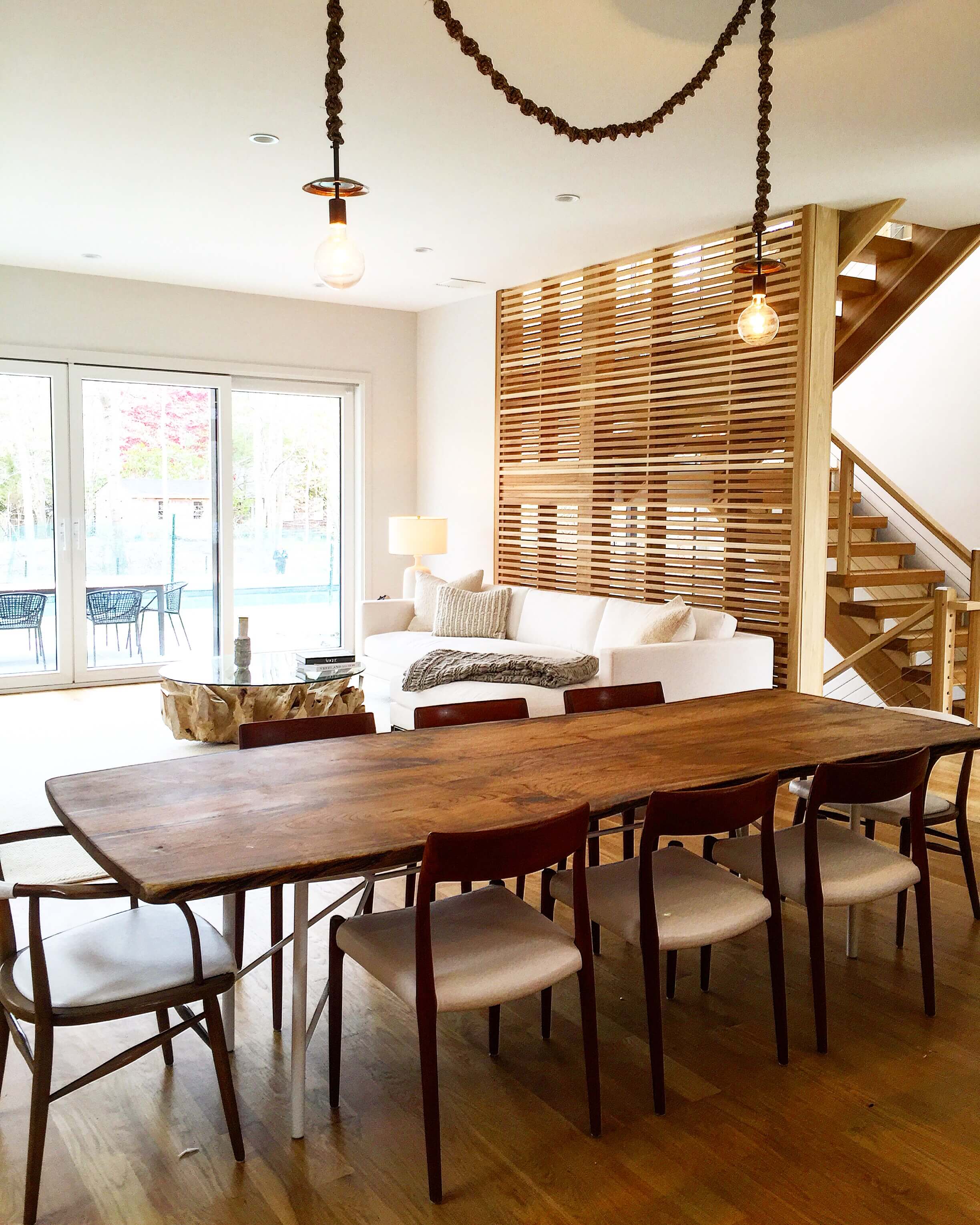 live edge walnut table for sag harbor designer allison babcock Living Wood Design Toronto & Muskoka Ontario Canada