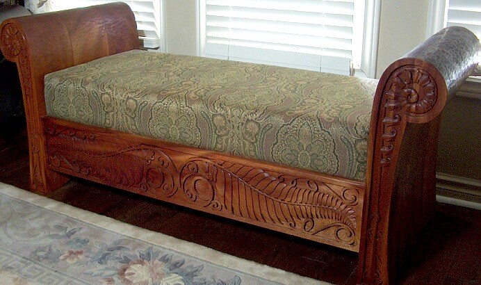 hand carved settee